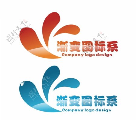 公司图标渐变色系列LOGO设计