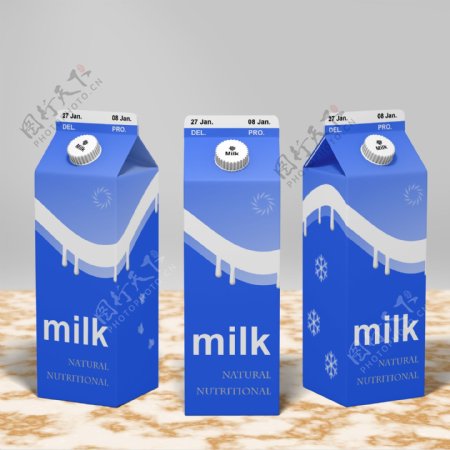 milk包装样机