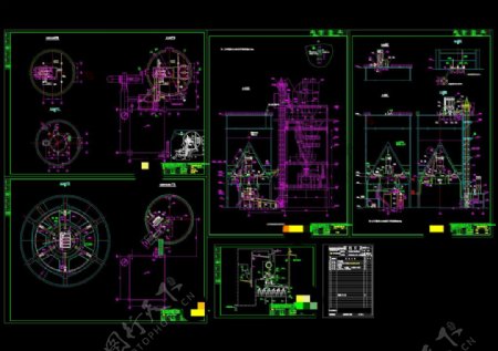 均化库提升机施工方案图CAD机械图纸