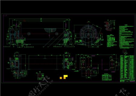 米磨机总图CAD机械图纸