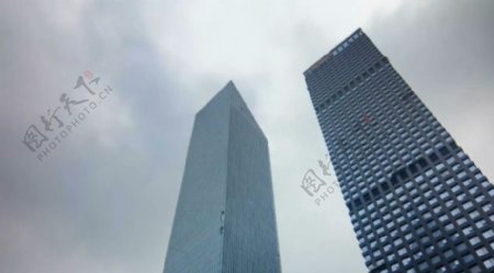 电脑城楼宇地标建筑高清实拍快速镜头