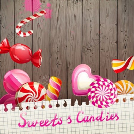 粉色糖果背景图