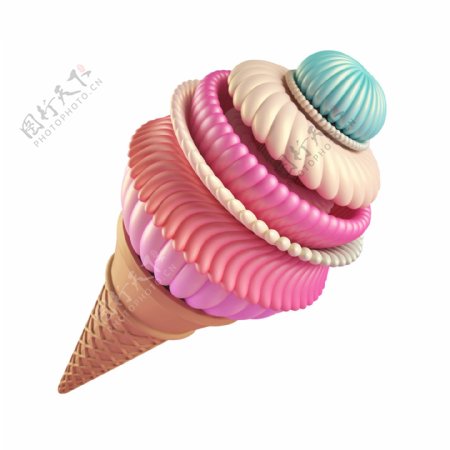 夏季清爽素材彩色糖果冰激凌