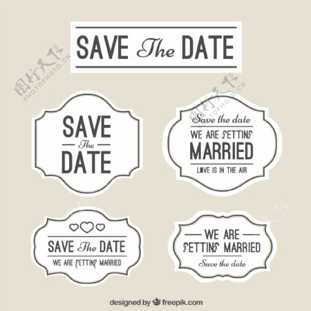 婚礼标签保存日期