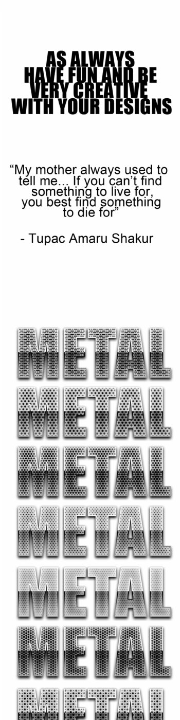 质感的金属图案字体样式