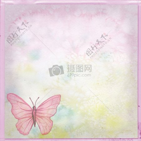 带有蝴蝶的粉色图案