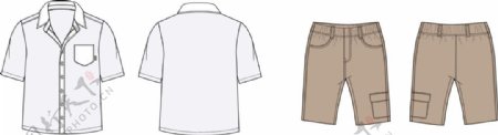 夏季校服制服正装短袖衬衫