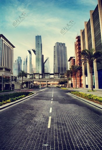 城市道路背景图片