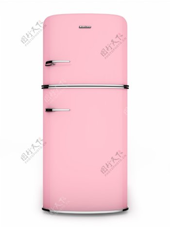 粉红色电冰箱