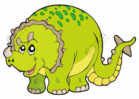 绿色卡通恐龙形象