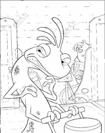 迪斯尼绘画人物卡通人物怪兽矢量素材ai格式05
