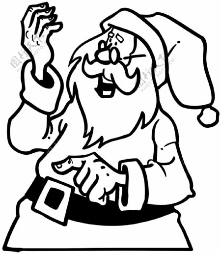 圣诞老人头像卡通头像矢量素材EPS格式0017
