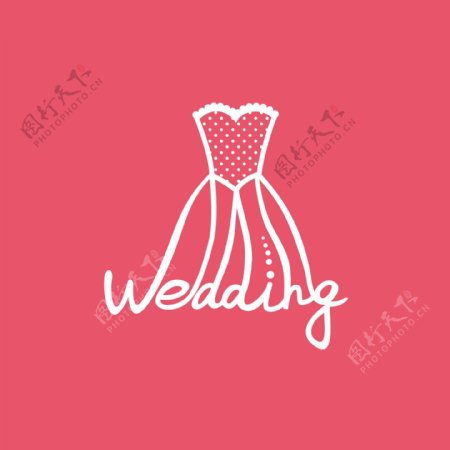 婚礼礼服标志模板下载