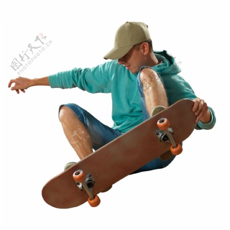 飞跃的滑板青年男生图片