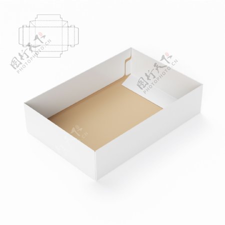 包装盒子效果图与钢刀线