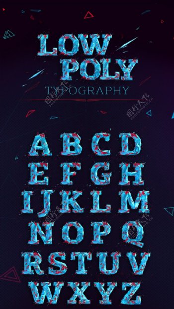 炫酷创意碎纸英文字母字体设计