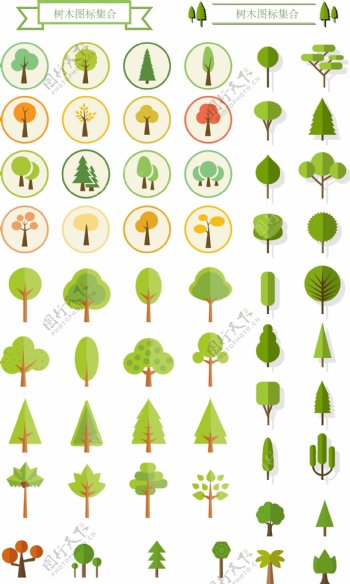 包图网71734绿色树木图标素材