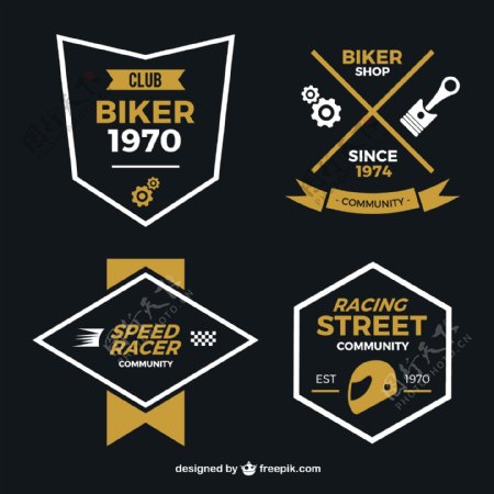 摩托车徽章最小风格