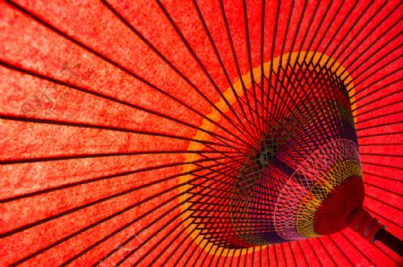 日本红色纸伞