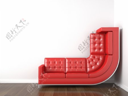 创意的红色沙发图片