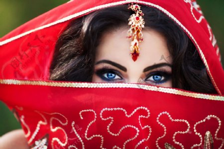神秘的印度新娘美女图片