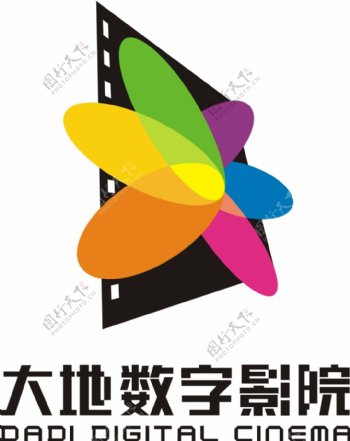 大地数字影院矢量logo