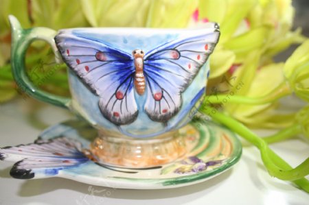 陶瓷工艺品咖啡杯盘图片