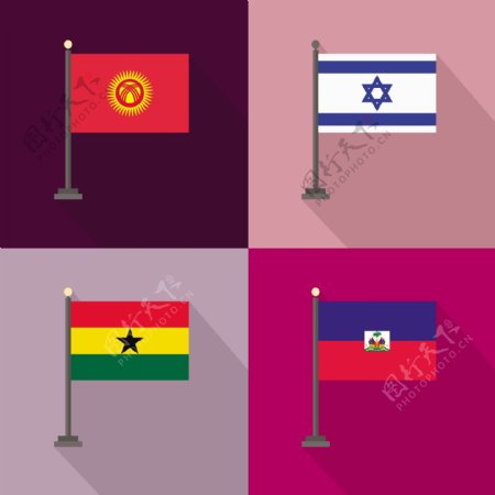吉尔吉斯斯坦以色列加纳海地国旗