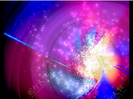多彩粒子星光视频素材
