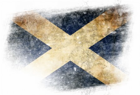 苏格兰国旗笔触背景图片
