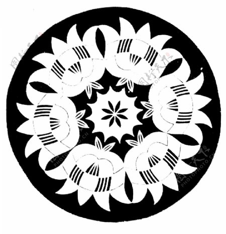 团花纹样传统图案0212