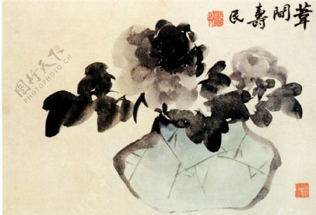 牡丹图花鸟画中国古画0463