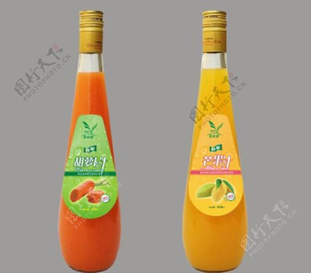 芒果萝卜汁标签