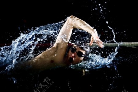 游泳比赛运动图片