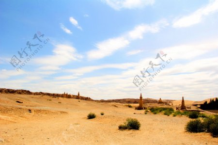 沙漠黄昏景色图片