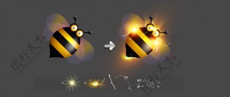 蜜蜂发光特效