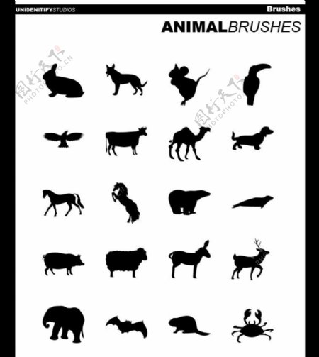 20动物笔刷
