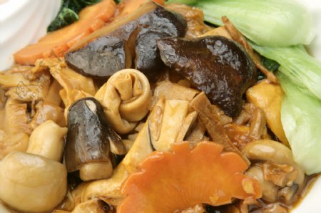 青菜蘑菇美食图片