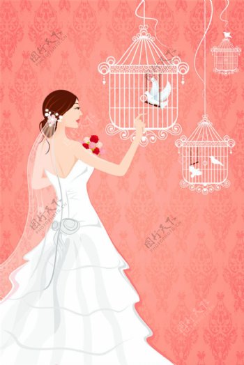 新娘和鸟笼图片