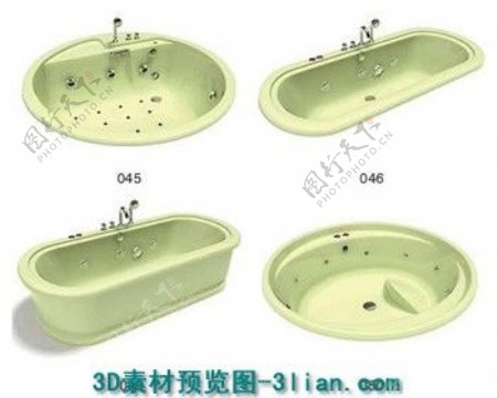浴缸浴盆3D模型