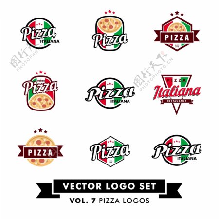 彩色披萨标志图片