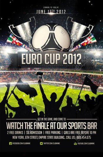 欧洲足球联赛海报PSD素材