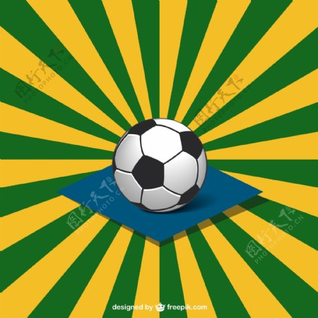 足球和巴西的旭日