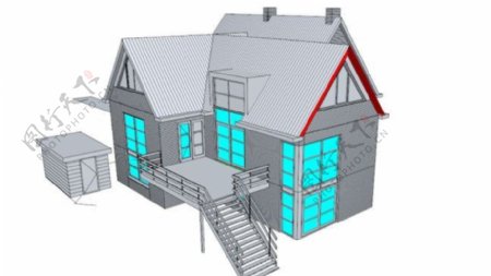 别墅SKP单体模型