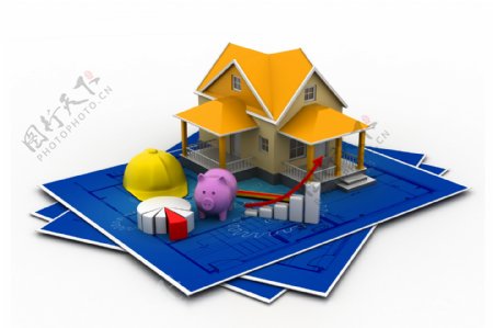 别墅模型与建筑图纸