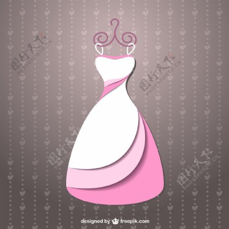 粉色的婚纱