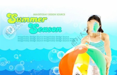 夏季海洋宣传广告PSD素材