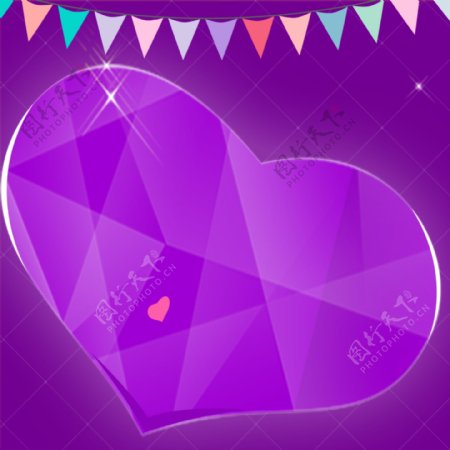 紫色几何浪漫背景