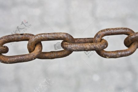 生锈的铁锁链