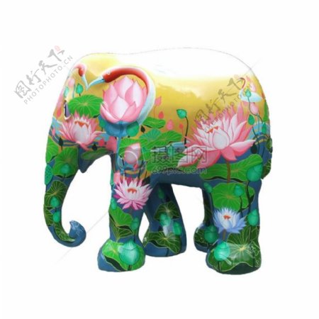 色彩斑斓的大象